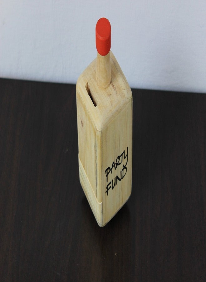 IVEI Wooden Piggy Bank Bottle Shaped Money Box - Piggy Bank for Adults - Handmade Wooden Coin Bank for Party Fund - Money Storage Box - Wooden Money Bank - Wooden Piggy Bank with Lock - Orange - Image 3